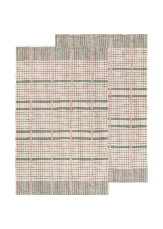 Danica Willow Check Cotton Dishtowels Set of 2