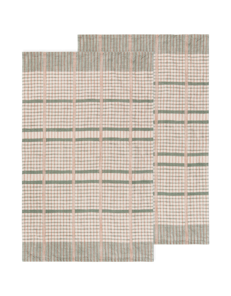 Danica Willow Check Cotton Dishtowels Set of 2
