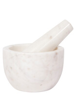 Danica White Marble Mortar and Pestle