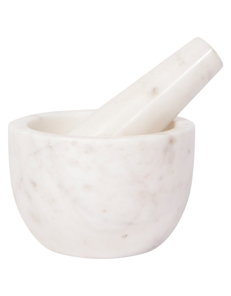 Danica White Marble Mortar and Pestle