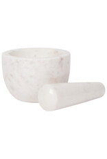 Danica White Marble Mortar and Pestle