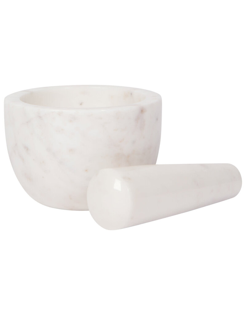 Danica White Marble Mortar and Pestle