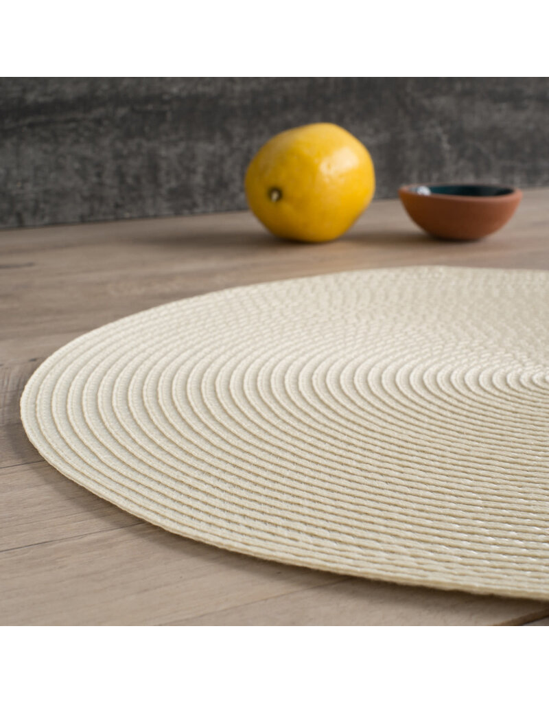 Danica Ivory Round Woven Placemat