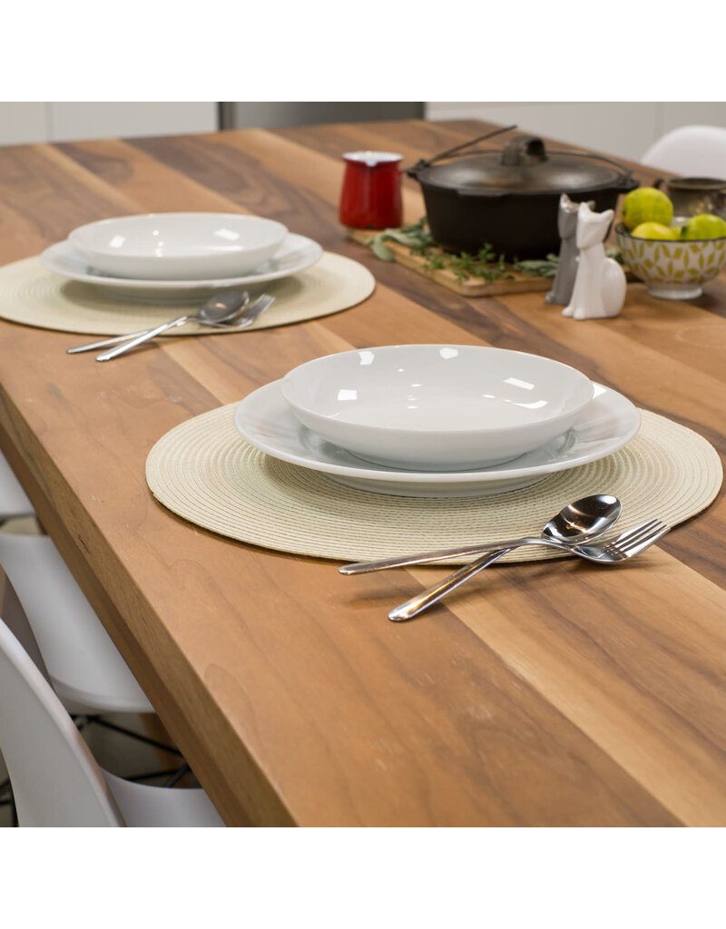 Danica Ivory Round Woven Placemat