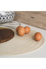 Danica Ivory Round Woven Placemat