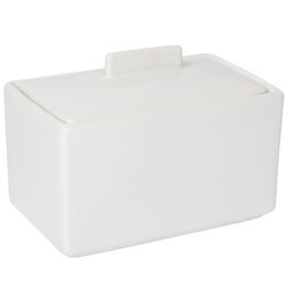 Danica 1 lb White Stoneware Butter Dish