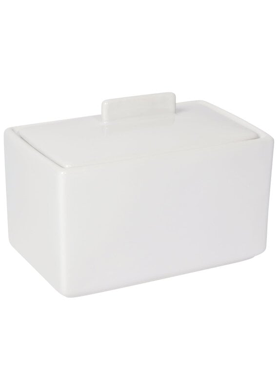 Danica 1 lb White Stoneware Butter Dish