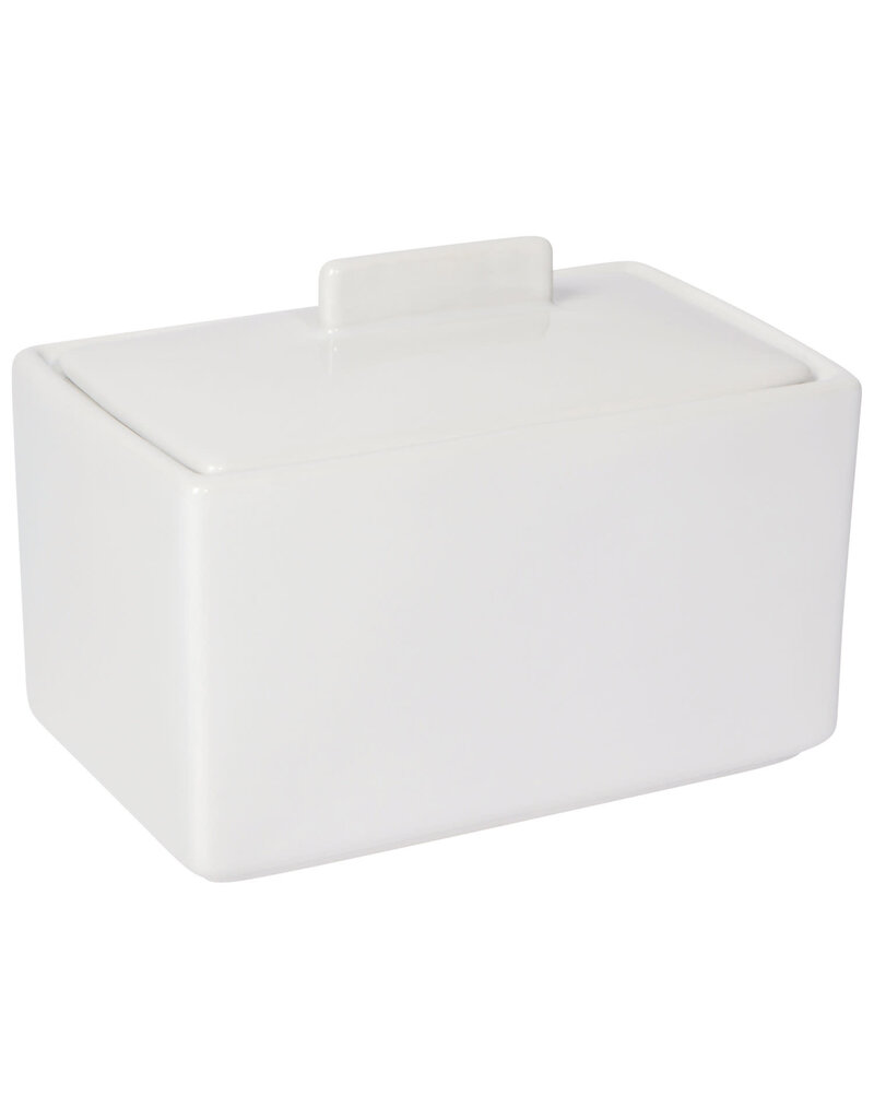 Danica 1 lb White Stoneware Butter Dish