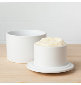 Danica Matte White Stoneware Butter Crock