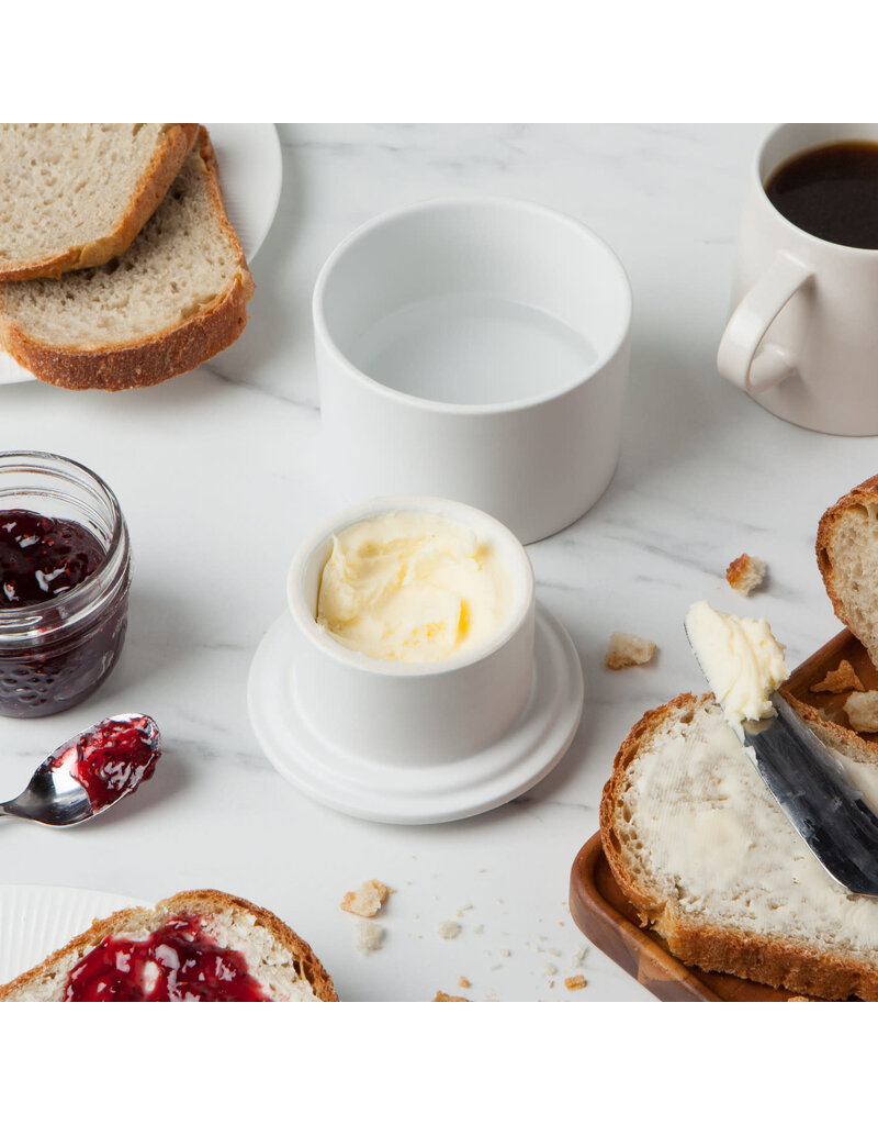 Danica Matte White Stoneware Butter Crock