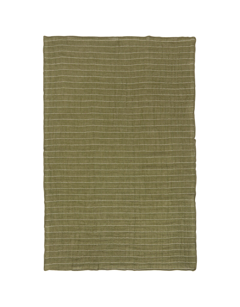 Danica Olive Double Weave Cotton Dishtowels Set of 2