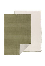 Danica Olive Double Weave Cotton Dishtowels Set of 2