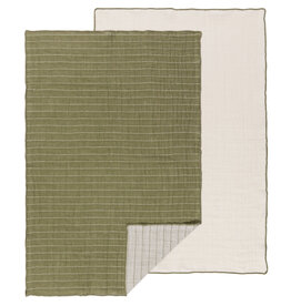 Danica Olive Double Weave Cotton Dishtowels Set of 2
