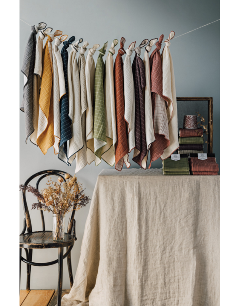 Danica Dove Gray Double Weave Cotton Dishtowels Set of 2