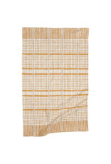 Danica Saffron Woven Check Cotton Dishtowels Set of 2