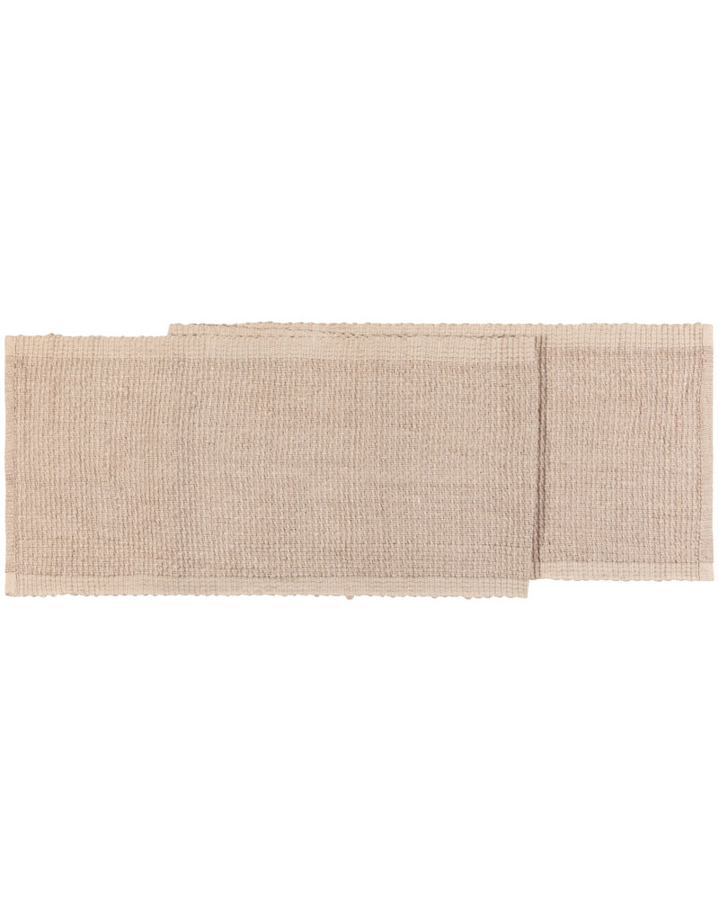 Danica Dove Grey Lattice Woven Cotton Table Runner 13"x72"