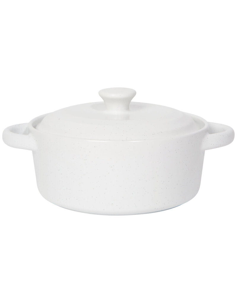 Danica Speckled White Stoneware Brie Baker