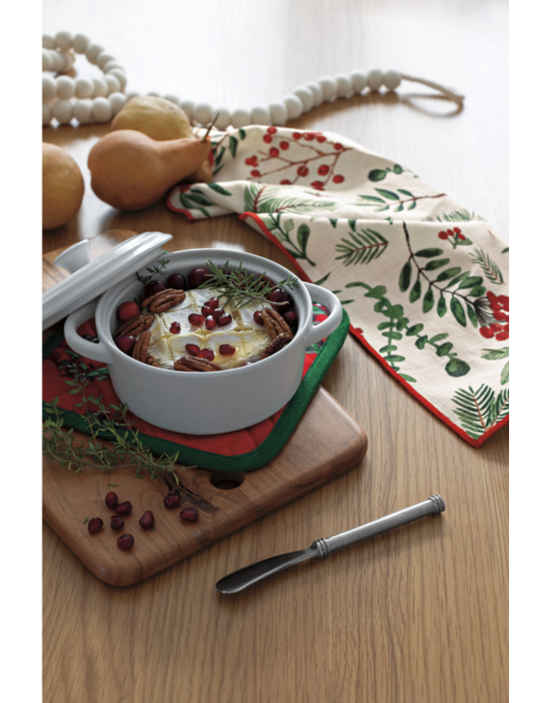 Danica Speckled White Stoneware Brie Baker