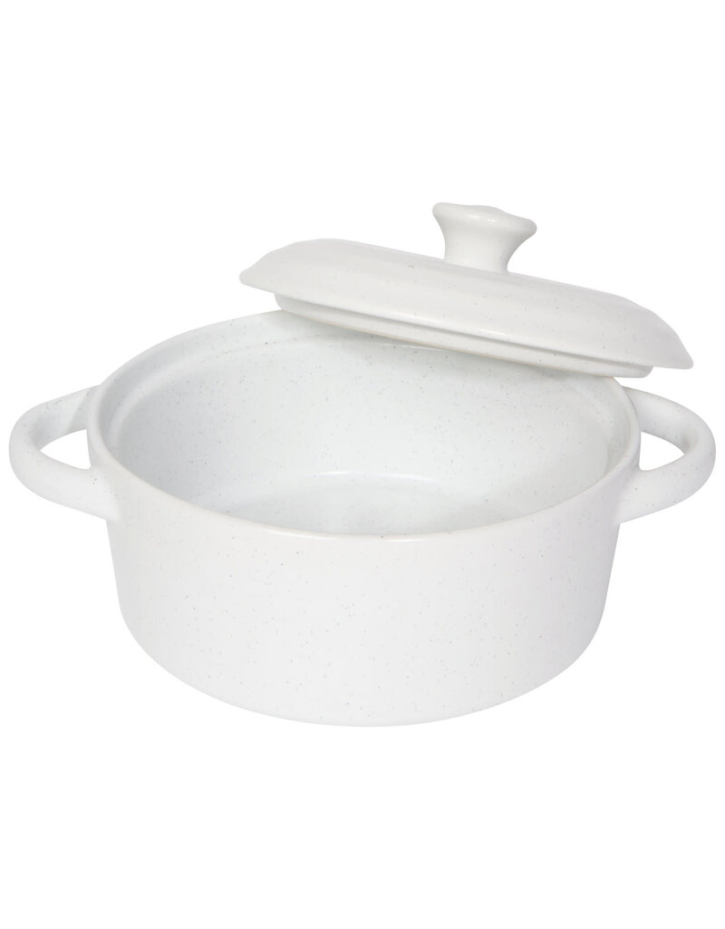 Danica Speckled White Stoneware Brie Baker