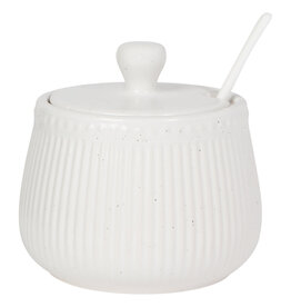 Danica White Speckled Sugar Pot