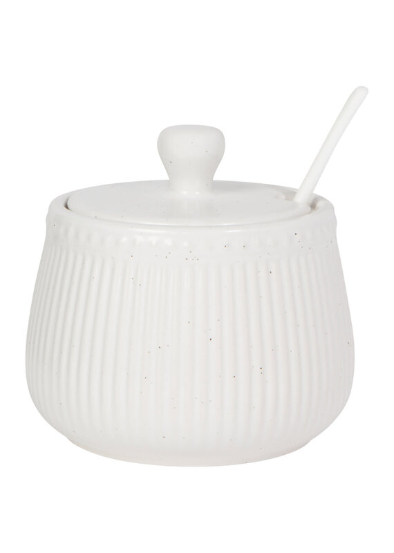 Danica White Speckled Sugar Pot