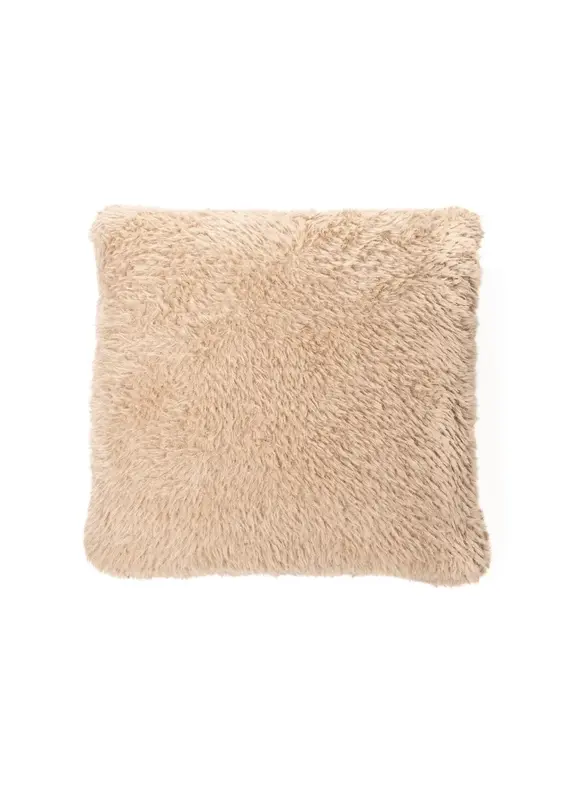 Brunelli Mocha Faux Fur Toss Cushion | 18"