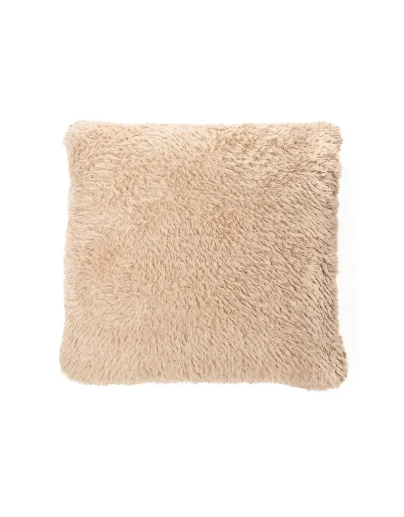 Brunelli Mocha Faux Fur Toss Cushion | 18"