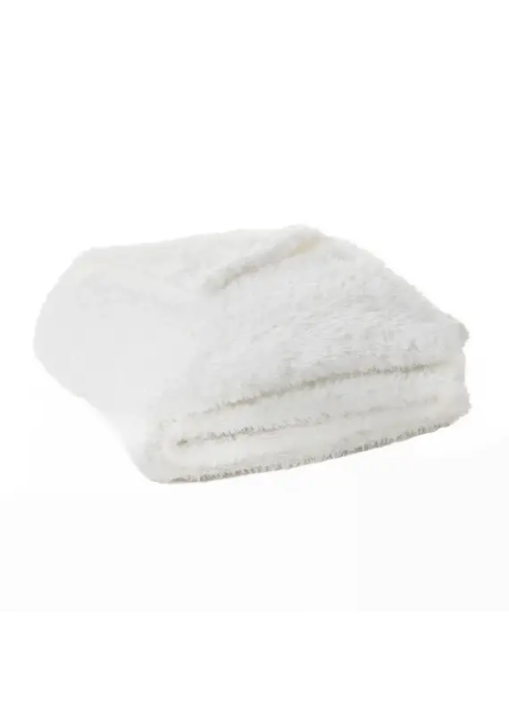 Brunelli White Faux Fur Soft Throw