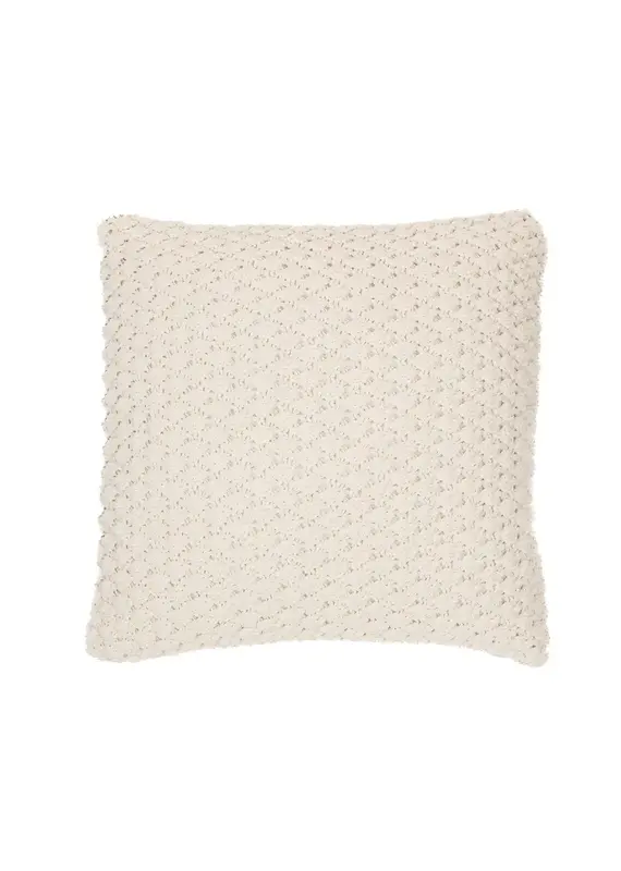 Brunelli Basket Chenille Ivory Toss Cushion | 18"x18"