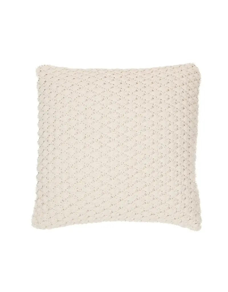 Brunelli Basket Chenille Ivory Toss Cushion | 18"x18"
