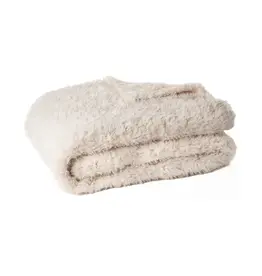 Brunelli Cream Faux Fur Soft Throw