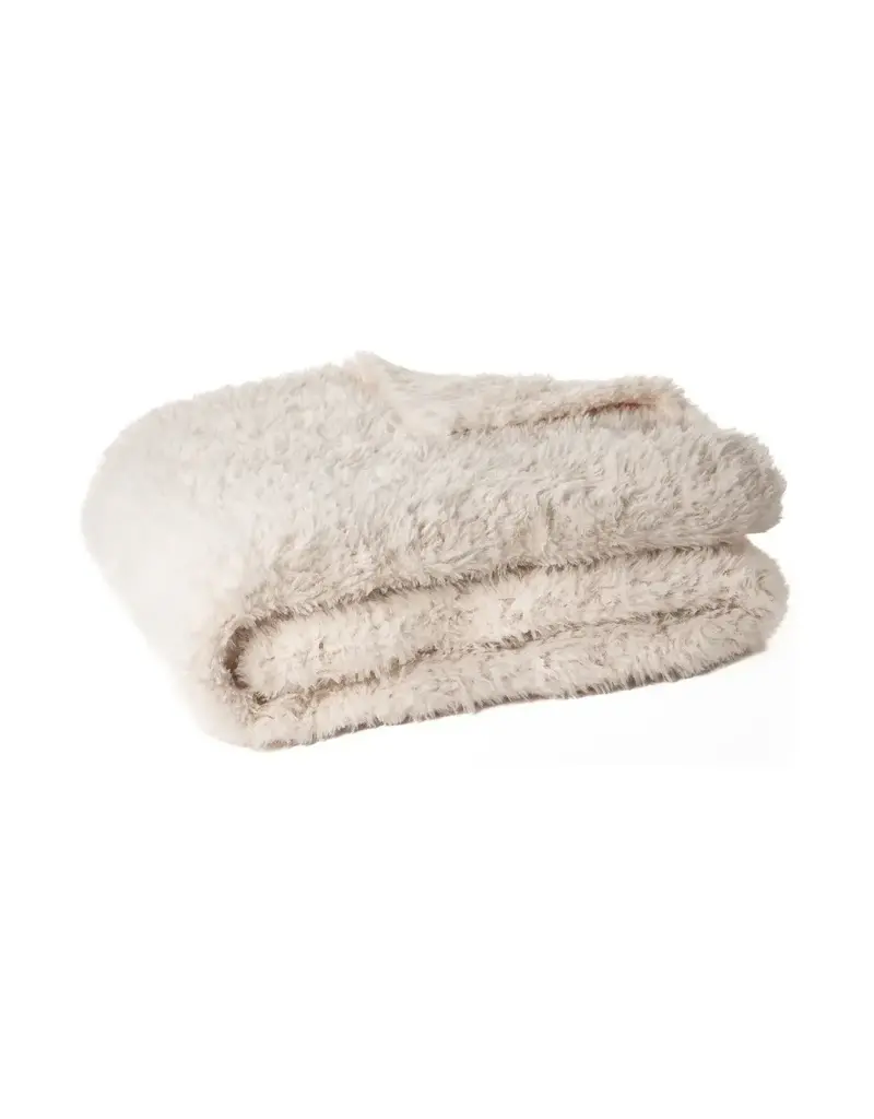 Brunelli Cream Faux Fur Soft Throw