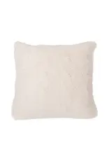 Brunelli Soft Faux Fur Cream Toss Cushion | Plush Throw Pillow for Home Décor