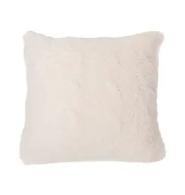 Brunelli Soft Faux Fur Cream Toss Cushion | Plush Throw Pillow for Home Décor