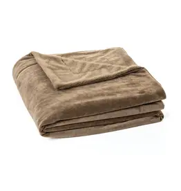 Brunelli Dark Taupe Faux Fur Throw