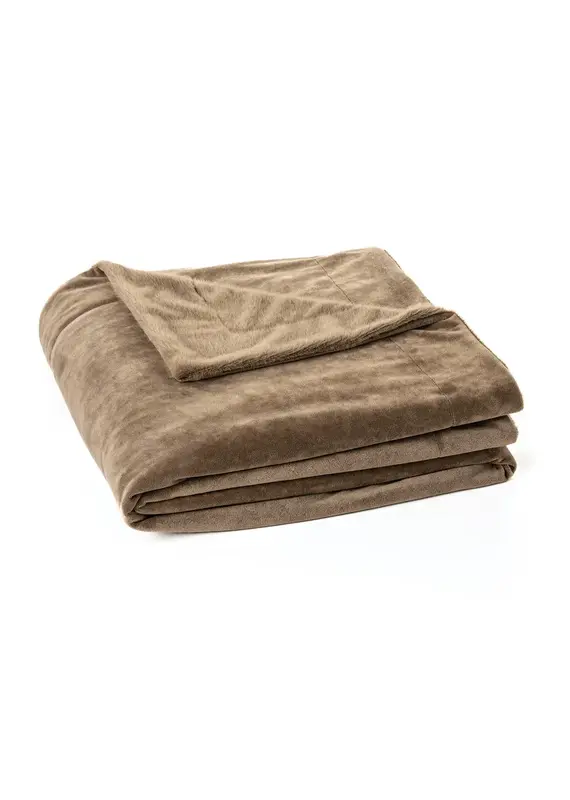 Brunelli Dark Taupe Faux Fur Throw