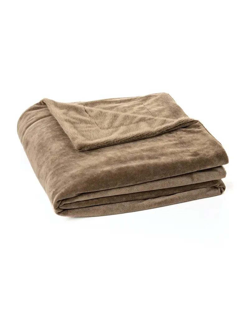 Brunelli Dark Taupe Faux Fur Throw