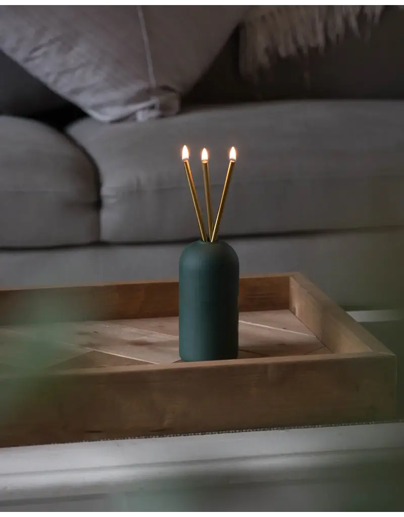 Everlasting Candle Green Wylie Vase | Everlasting Candle