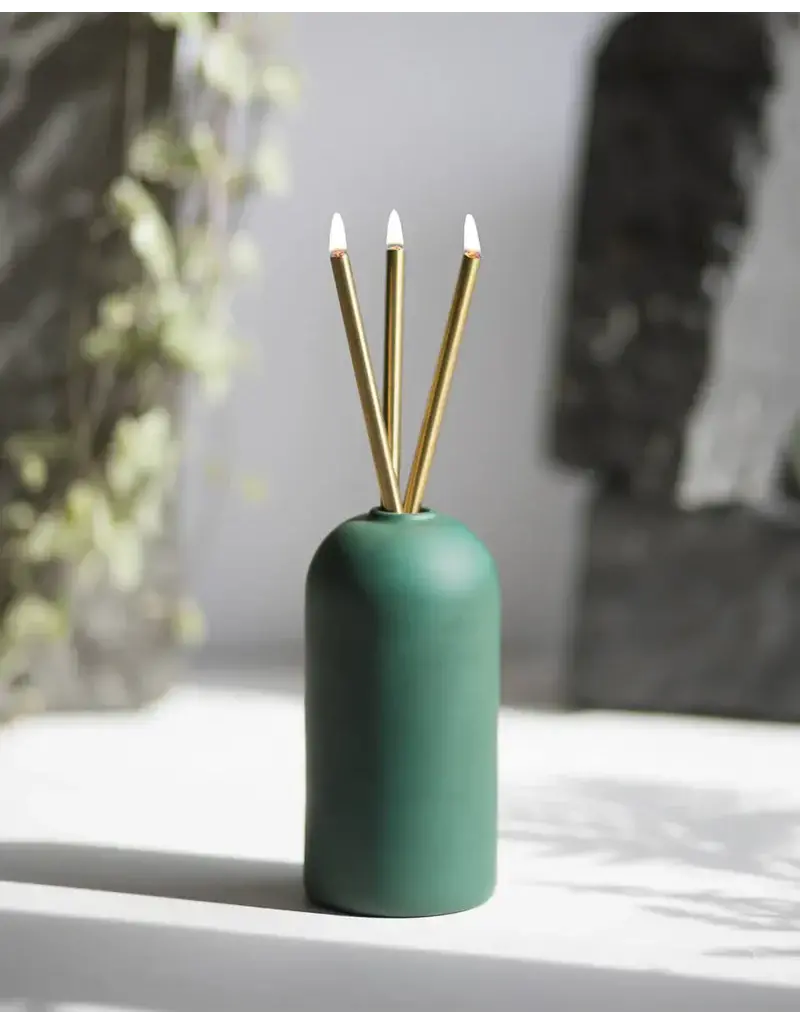 Everlasting Candle Green Wylie Vase | Everlasting Candle