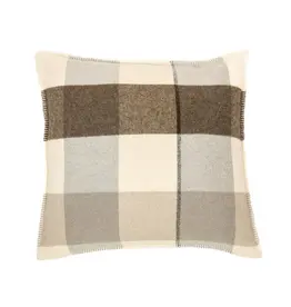Brunelli Fudge Plaid Wool Toss Cushion