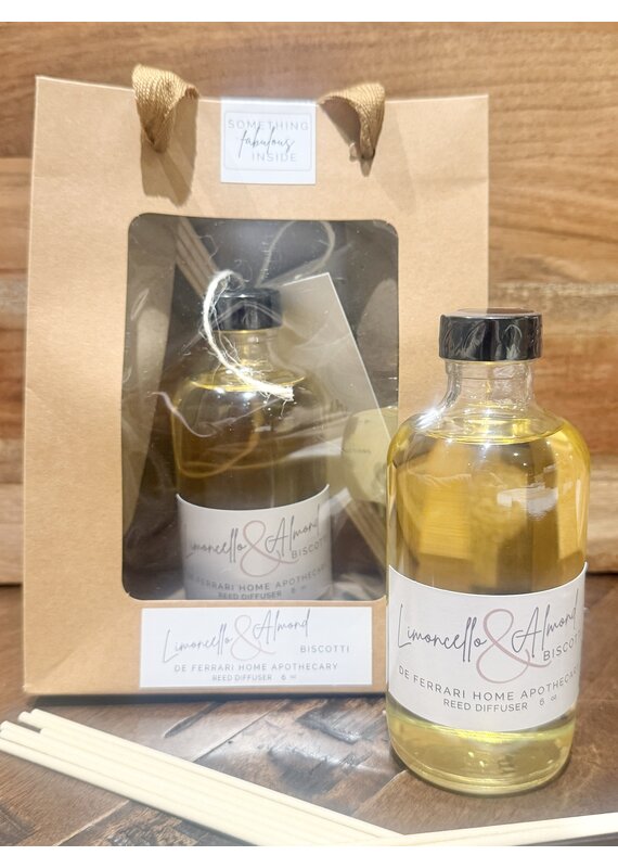 DeFerrari Candles Limoncello Almond Biscotti Reed Diffuser | De Ferrari Home