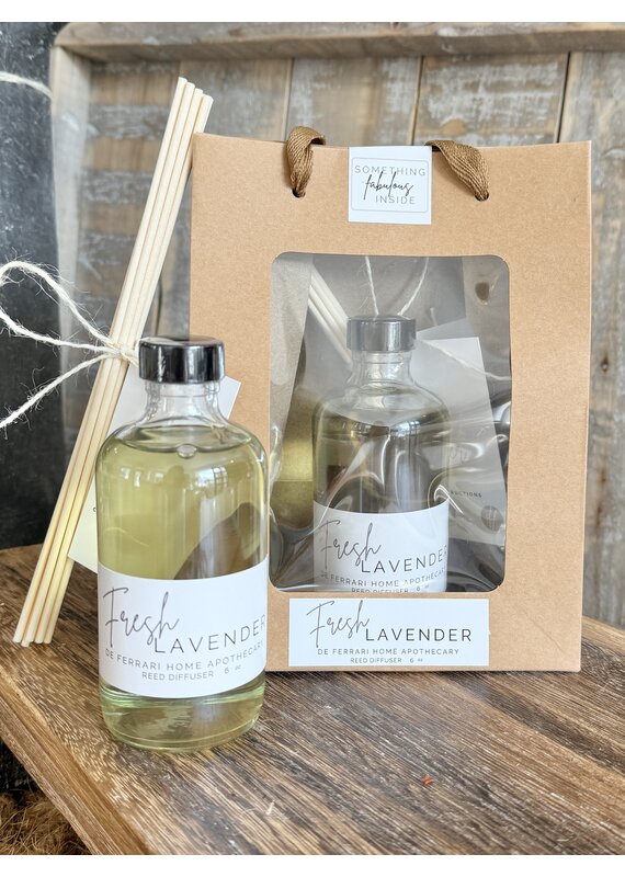 DeFerrari Candles Fresh Lavender Reed Diffuser Set | De Ferrari Home