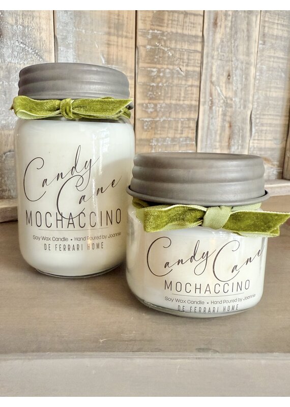 DeFerrari Candles Candy Cane Mochaccino Soy Candle | De Ferrari Home
