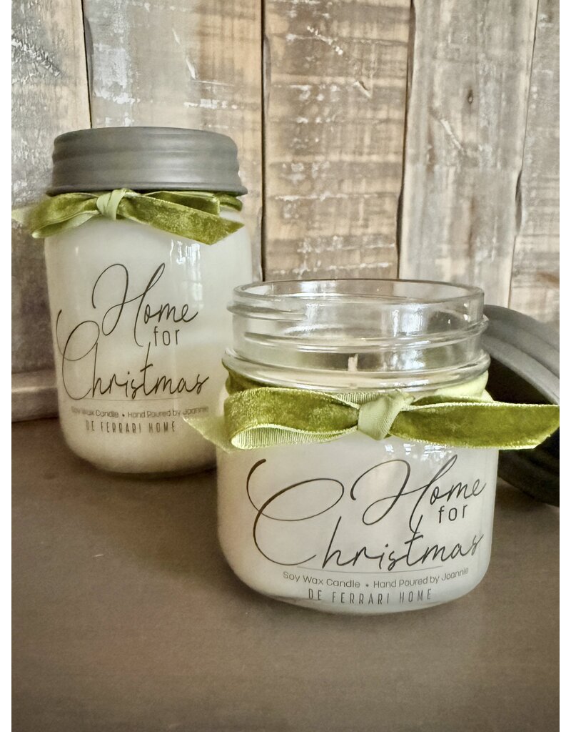 DeFerrari Candles Home for Christmas Soy Wax Candle | De Ferrari Home Mason Jar Collection
