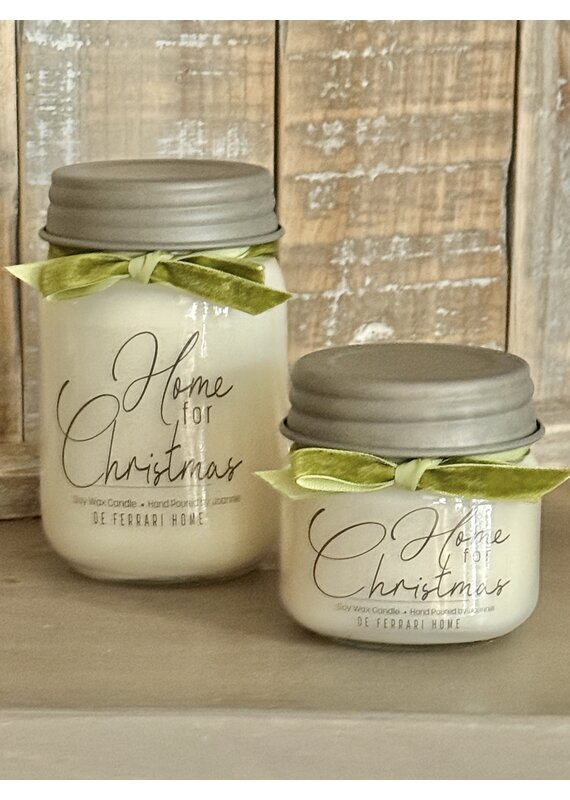 DeFerrari Candles Home for Christmas Soy Wax Candle | De Ferrari Home Mason Jar Collection