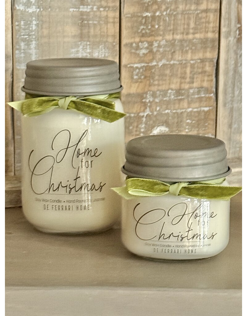 DeFerrari Candles Home for Christmas Soy Wax Candle | De Ferrari Home Mason Jar Collection