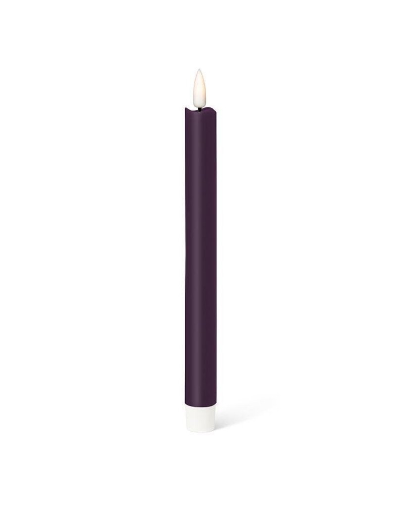 Abbott Collection Flameless LED Taper Candle Set of 2 | Deep Purple