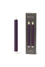 Abbott Collection Flameless LED Taper Candle Set of 2 | Deep Purple