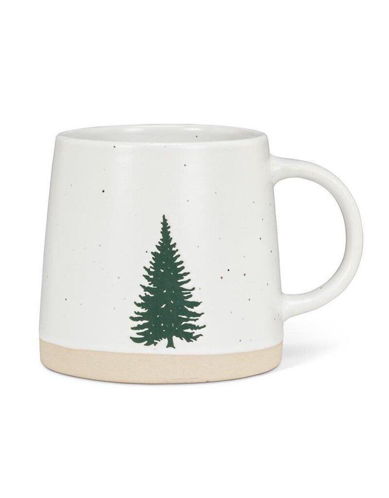 Abbott Collection Stoneware Speckled Mug with Tree