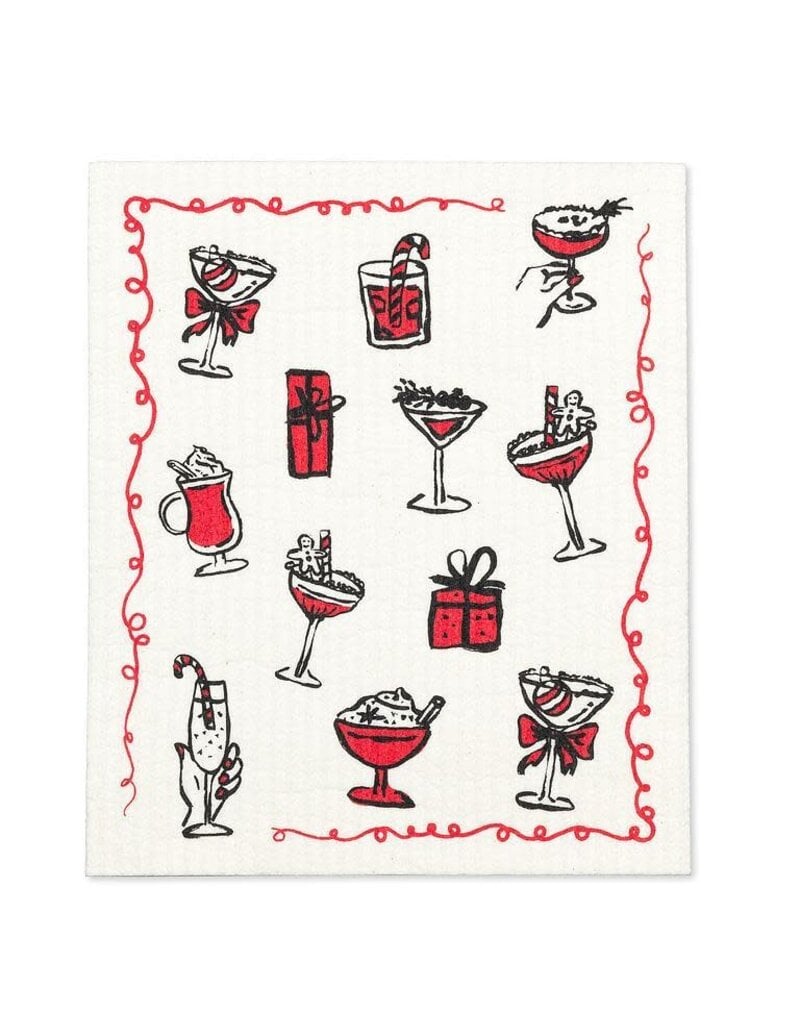 Abbott Collection Cocktails Dishcloth & Kitchen Towel Set